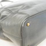 【6gc3687】シャネル トートバッグ レザー ブラック シルバー金具【中古】レディース