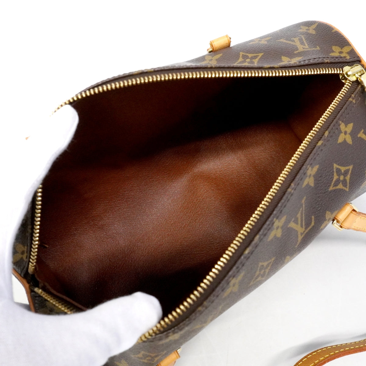【6gc3693】ルイヴィトン ハンドバッグ モノグラム パピヨン30 M51385 ブラウン【中古】レディース