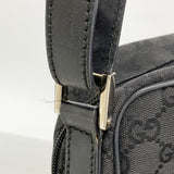 【6gc3714-k】グッチ ショルダーバッグ GGキャンバス 03136 キャンバス ブラック シルバー金具【中古】レディース
