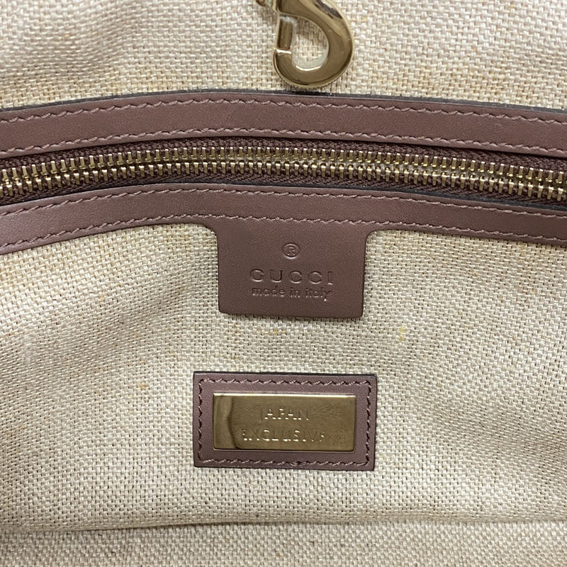 【6gc3715-k】グッチ トートバッグ 269878 キャンバス アイボリー ブラウン ゴールド金具【中古】レディース