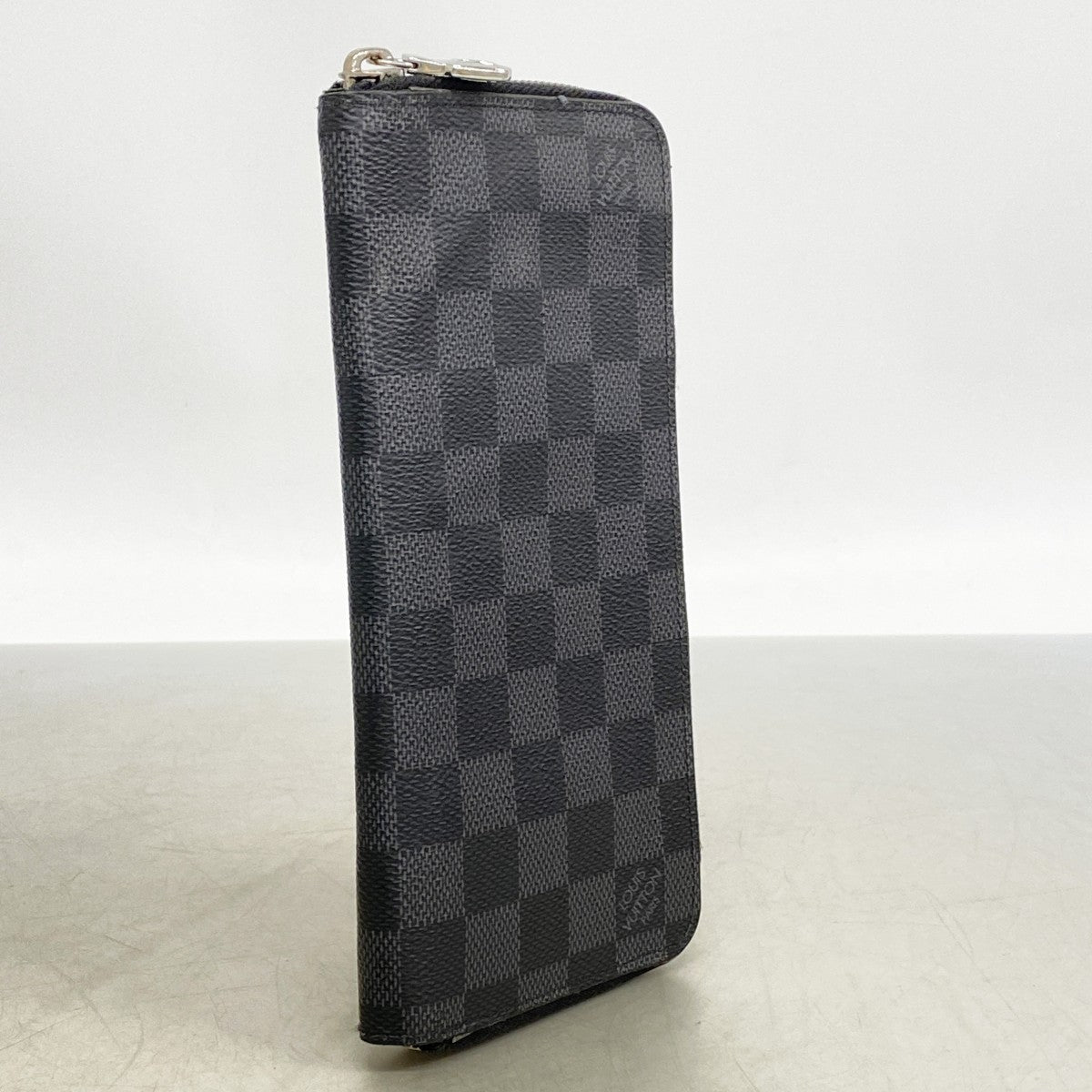 【6gc3717-k】ルイヴィトン 長財布 ダミエ・グラフィット ジッピーウォレットヴェルティカル N63095 ブラック グレー【中古】メンズ