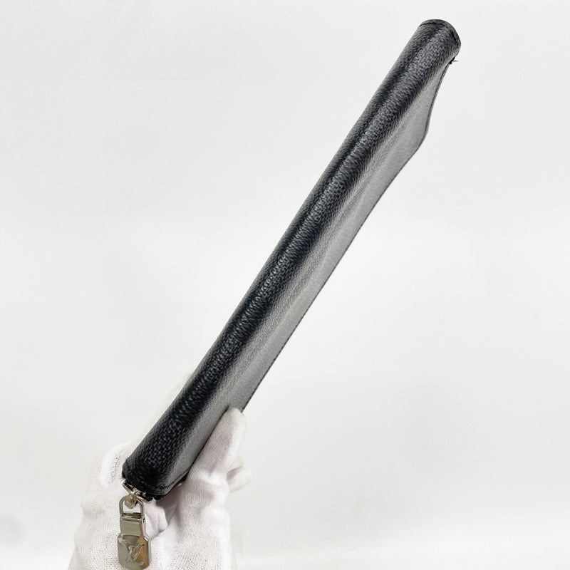 【6gc3717-k】ルイヴィトン 長財布 ダミエ・グラフィット ジッピーウォレットヴェルティカル N63095 ブラック グレー【中古】メンズ
