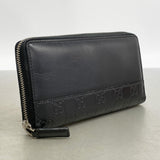 【6gc3732-k】グッチ 長財布 グッチシマ 408839 レザー ブラック シルバー金具【中古】レディース