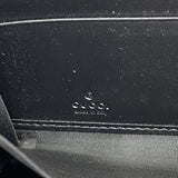 【6gc3732-k】グッチ 長財布 グッチシマ 408839 レザー ブラック シルバー金具【中古】レディース