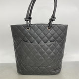 【6gc3733-k】シャネル トートバッグ カンボン ラムスキン ブラック シルバー金具【中古】レディース