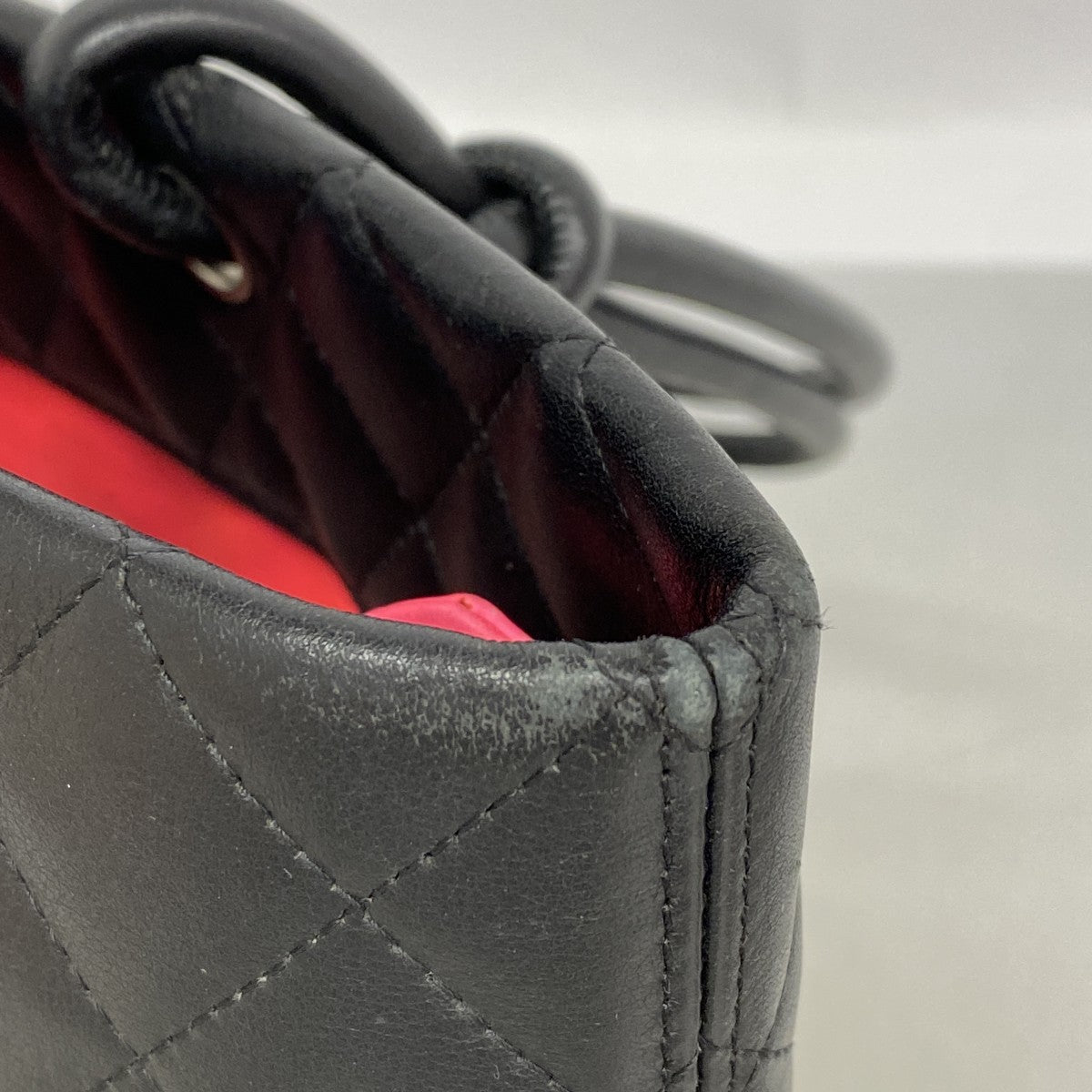 【6gc3733-k】シャネル トートバッグ カンボン ラムスキン ブラック シルバー金具【中古】レディース