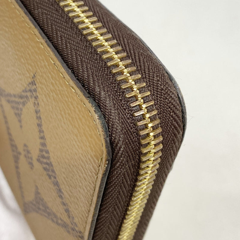 【6gc3737-k】ルイヴィトン 長財布 モノグラム・ジャイアントリバース ジッピーウォレット M69353 ブラウン【中古】レディース