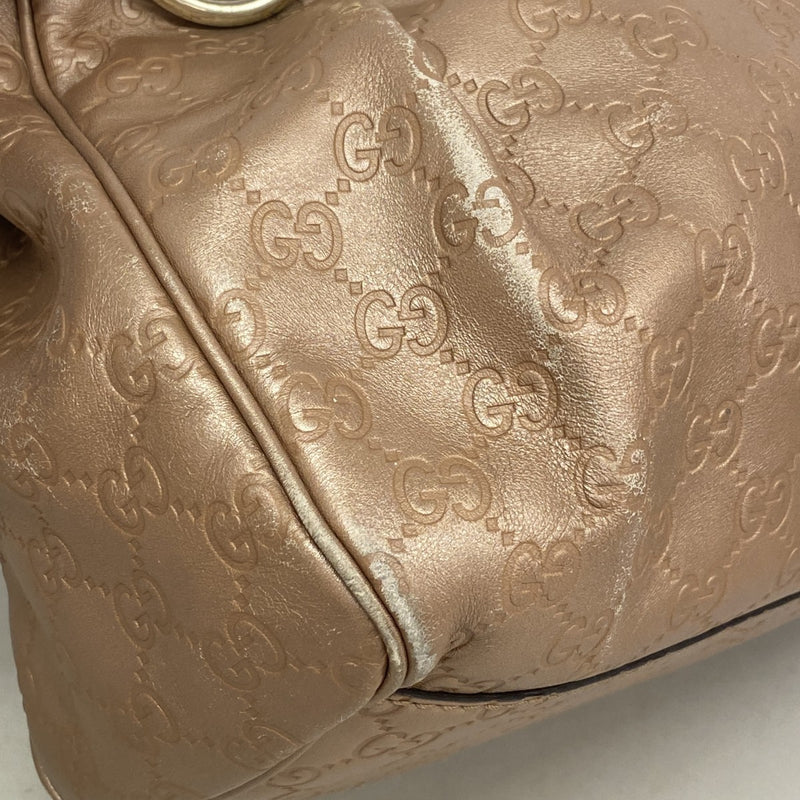 【6gc3743-k】グッチ トートバッグ グッチシマ スーキー 211944 レザー ピンク ゴールド金具【中古】レディース
