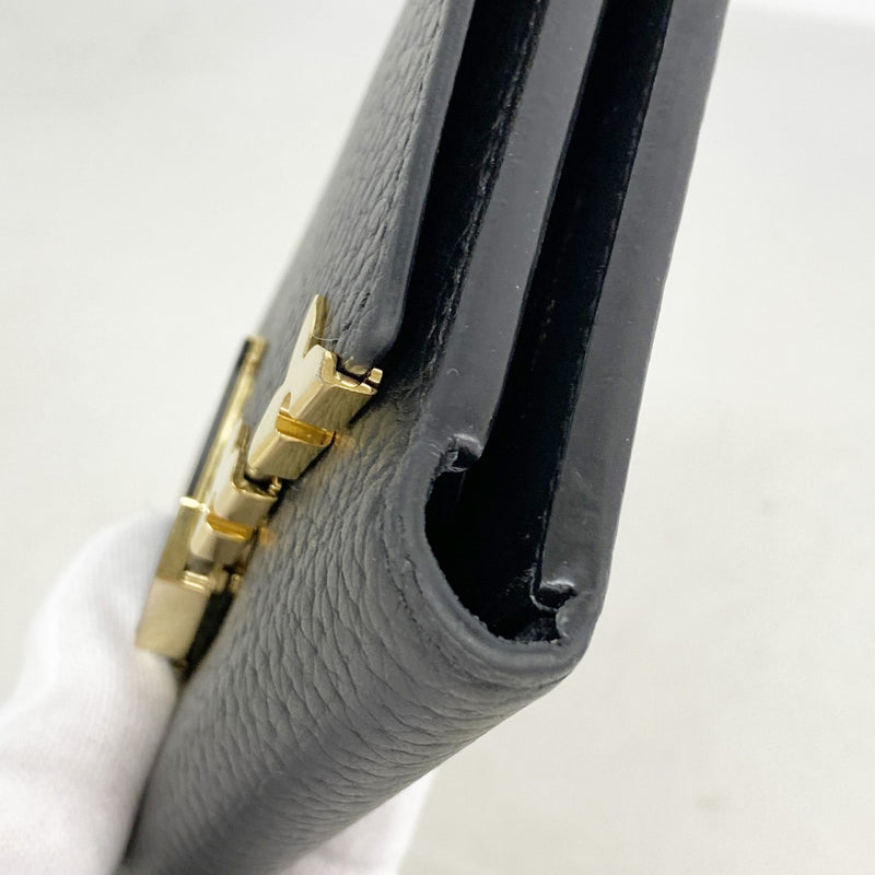 【6gc3748-k】ルイヴィトン 財布 トリヨン ポルトフォイユカプシーヌコンパクト M82764 ノワール【中古】レディース