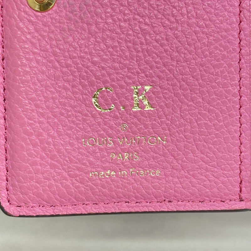 【6gc3749-k】ルイヴィトン 財布 モノグラム・アンプラント ポルトフォイユクレア M82514 ピンク【中古】レディース