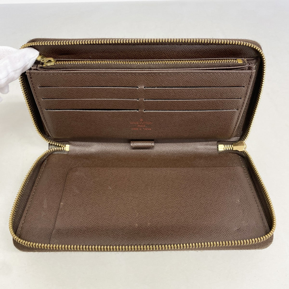 【6gc3751-k】ルイヴィトン 長財布 ダミエ ジッピーオーガナイザー N60003 エベヌ【中古】メンズ レディース ユニセックス