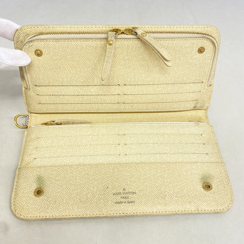【6gc3753-k】ルイヴィトン 長財布 ダミエ・アズール ポルトフォイユ アンソリット N63072 ホワイト【中古】レディース