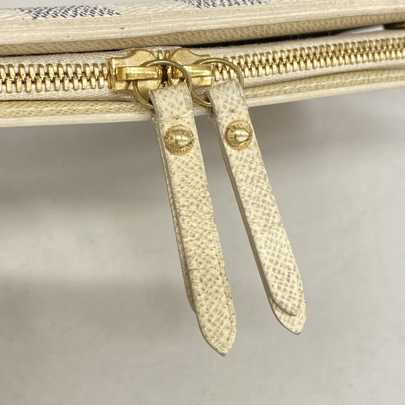 【6gc3753-k】ルイヴィトン 長財布 ダミエ・アズール ポルトフォイユ アンソリット N63072 ホワイト【中古】レディース