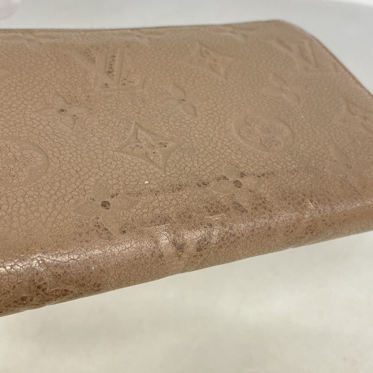 【6gc3754-k】ルイヴィトン 長財布 モノグラム・アンプラント ジッピーウォレット M64088 トープ【中古】レディース