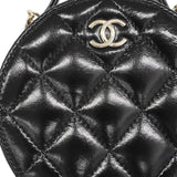 【6gd3789】シャネル ハンドバッグ マトラッセ チェーンショルダー シャイニーラムスキン ブラック シャンパンゴールド金具 2wayバッグ【中古】レディース