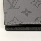 【6gd3787】ルイヴィトン 財布 モノグラム・エクリプス リバース ポルトフォイユスレンダー M80906 ブラック グレー【中古】メンズ