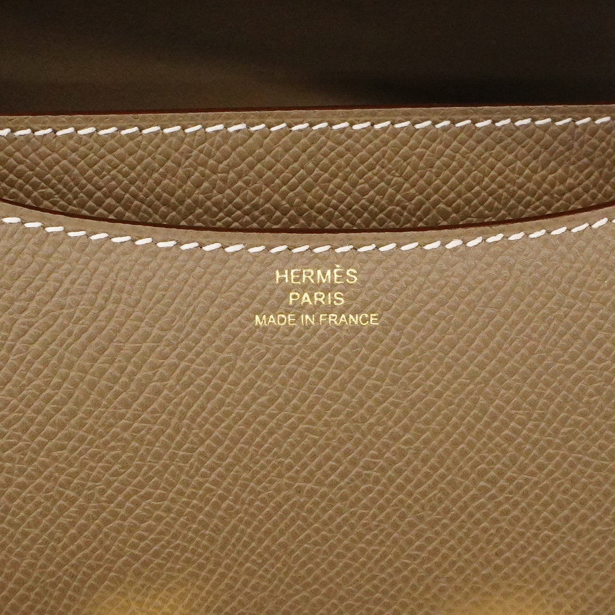 【6gd3790-g】エルメス ショルダーバッグ コンスタンスミニ ヴォーエプソン エトゥープ ゴールド金具 G刻印【中古】レディース