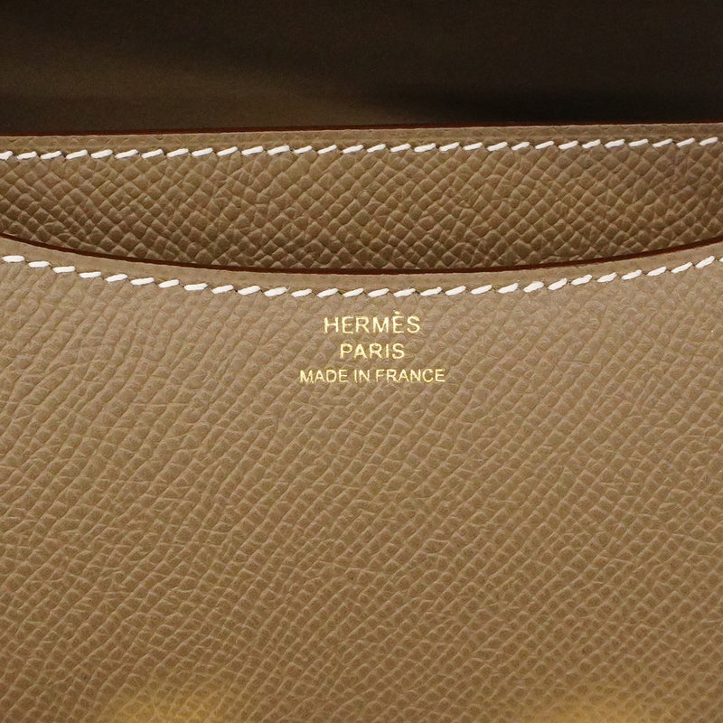 【6gd3790-g】エルメス ショルダーバッグ コンスタンスミニ ヴォーエプソン エトゥープ ゴールド金具 G刻印【中古】レディース
