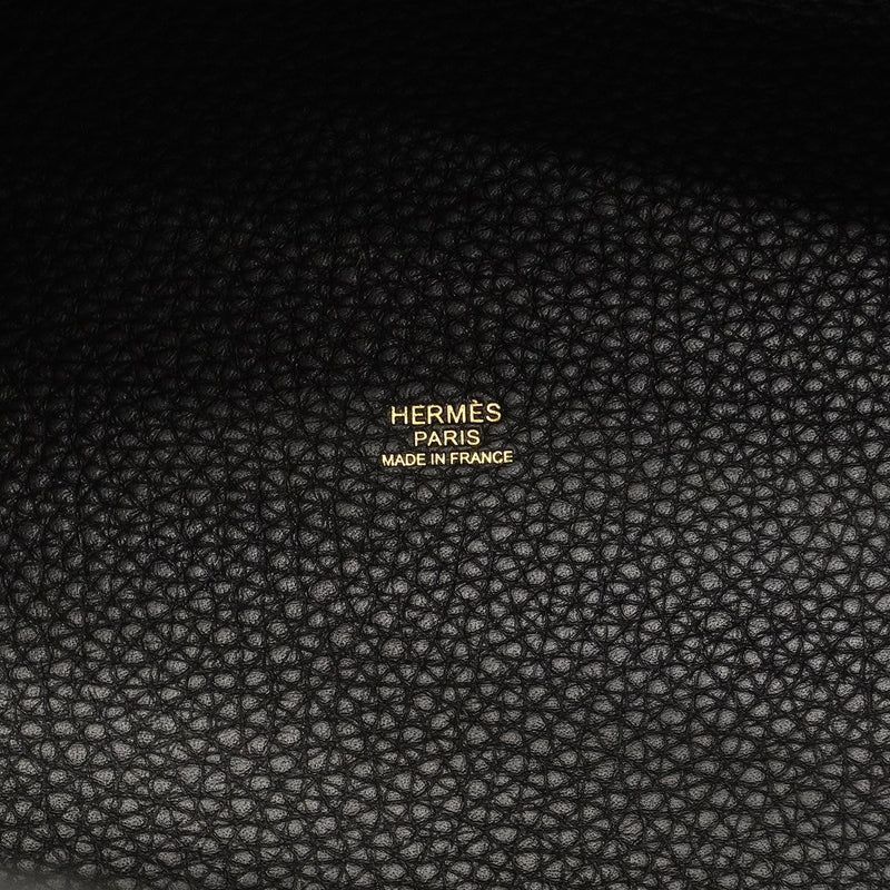 【6gd3792】エルメス ハンドバッグ ピコタンロックMM トリヨンクレマンス ブラック ゴールド金具 K刻印【中古】レディース