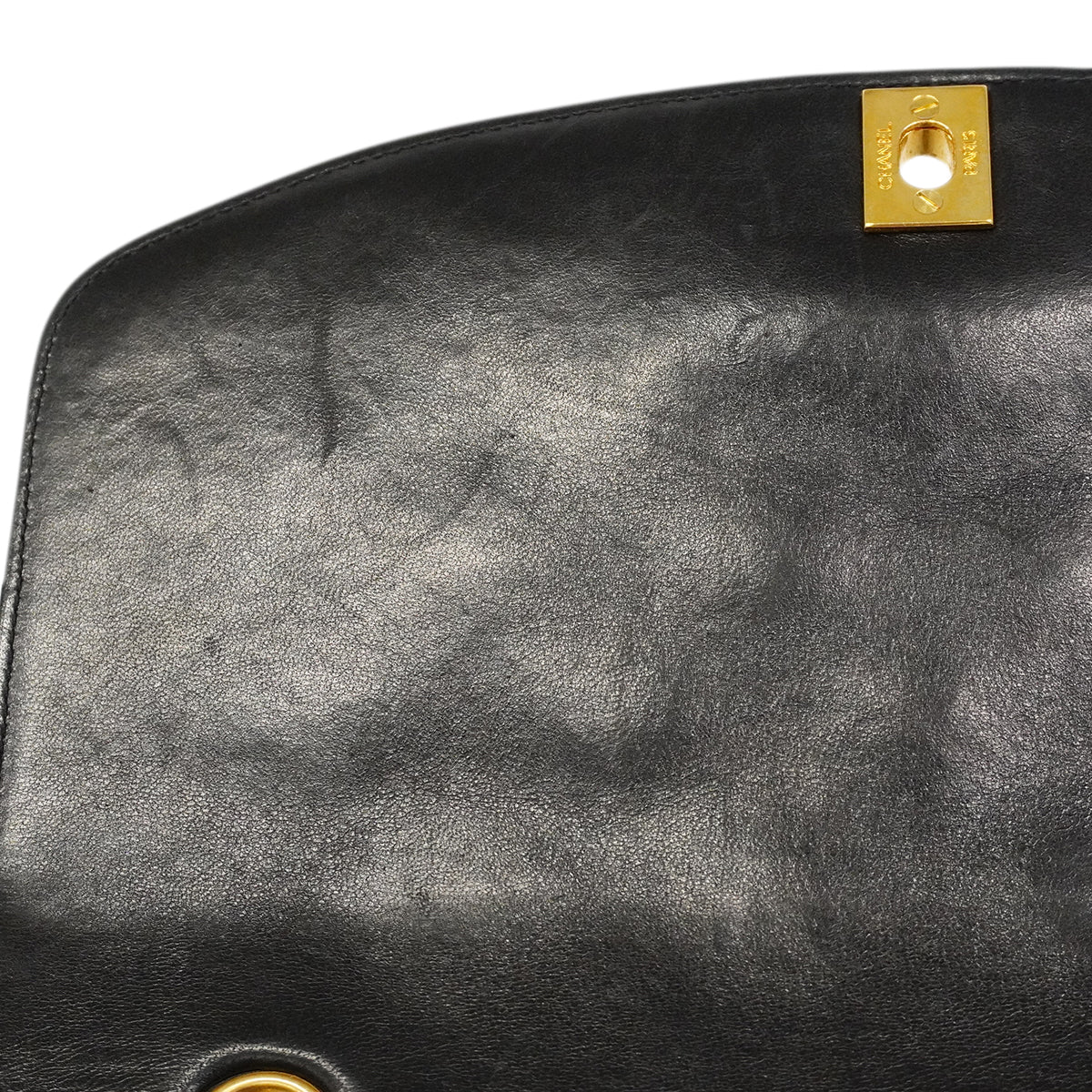 【6gd3794】シャネル ショルダーバッグ ダイアナ チェーンショルダー ラムスキン ブラック ゴールド金具【中古】レディース