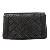 【6gd3794】シャネル ショルダーバッグ ダイアナ チェーンショルダー ラムスキン ブラック ゴールド金具【中古】レディース