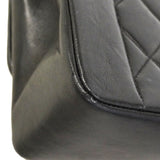 【6gd3794】シャネル ショルダーバッグ ダイアナ チェーンショルダー ラムスキン ブラック ゴールド金具【中古】レディース