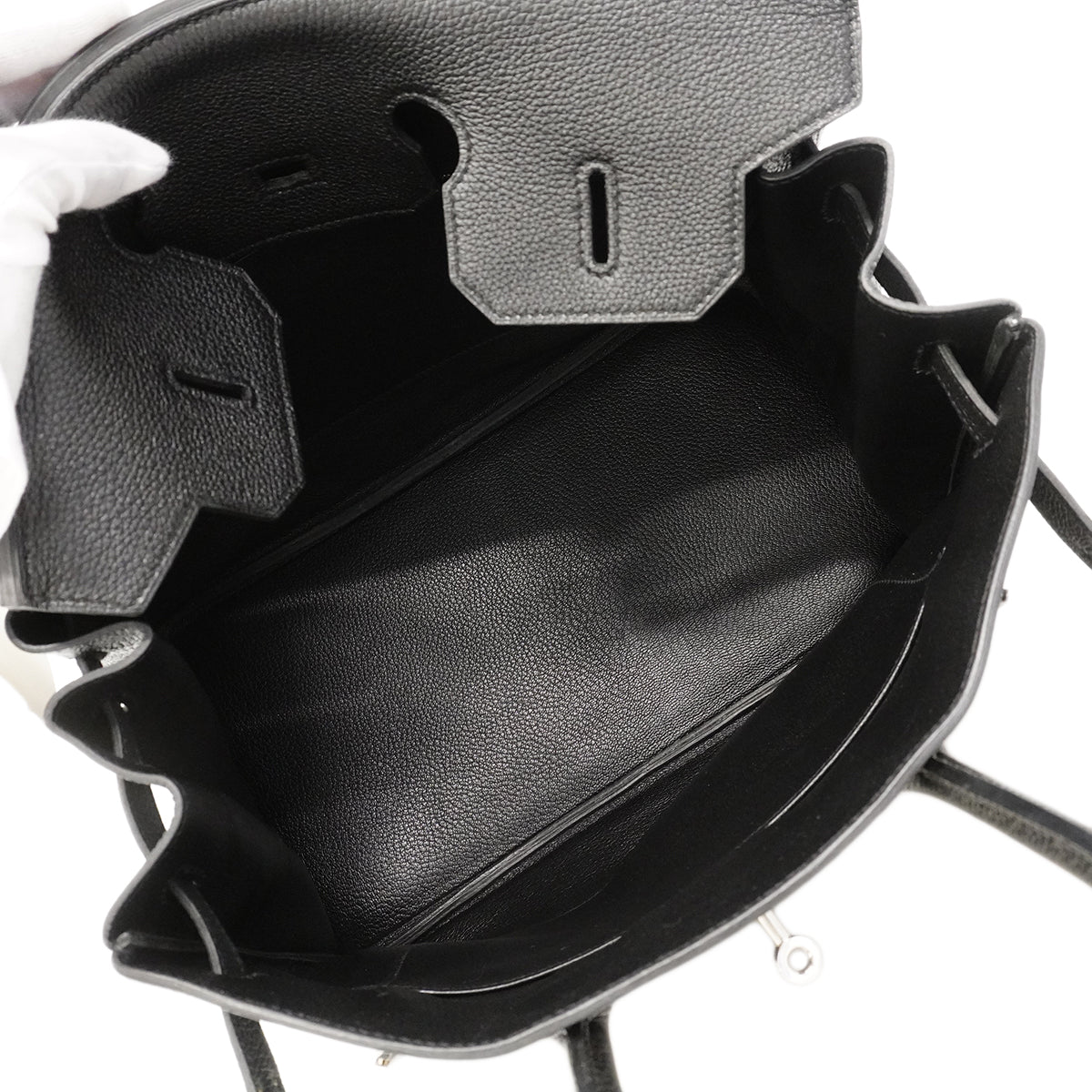 【6gd3796-h】エルメス ハンドバッグ バーキン35 トゴ ブラック シルバー金具 □Q刻印【中古】レディース