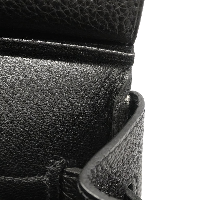 【6gd3796-h】エルメス ハンドバッグ バーキン35 トゴ ブラック シルバー金具 □Q刻印【中古】レディース