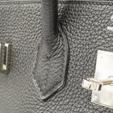 【6gd3796-h】エルメス ハンドバッグ バーキン35 トゴ ブラック シルバー金具 □Q刻印【中古】レディース
