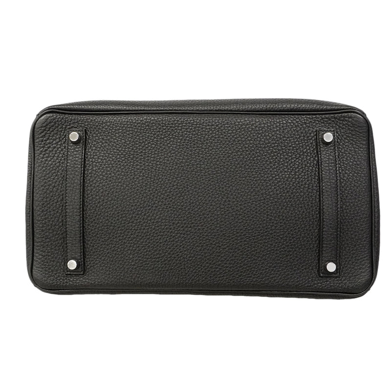 【6gd3796-h】エルメス ハンドバッグ バーキン35 トゴ ブラック シルバー金具 □Q刻印【中古】レディース