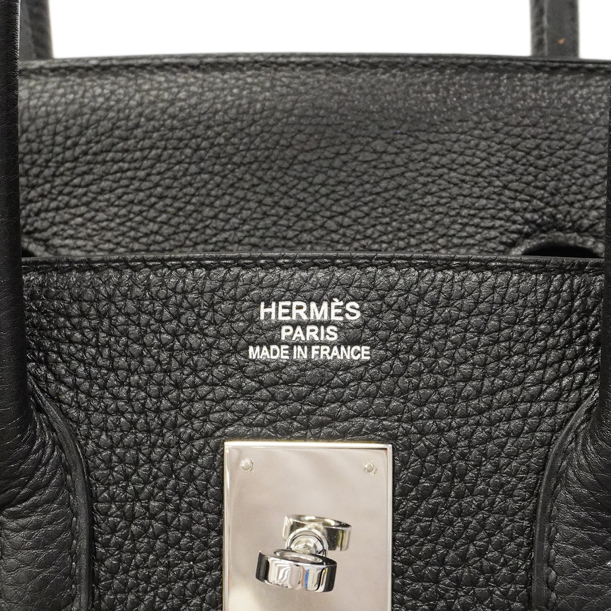 【6gd3796-h】エルメス ハンドバッグ バーキン35 トゴ ブラック シルバー金具 □Q刻印【中古】レディース
