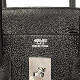 【6gd3796-h】エルメス ハンドバッグ バーキン35 トゴ ブラック シルバー金具 □Q刻印【中古】レディース