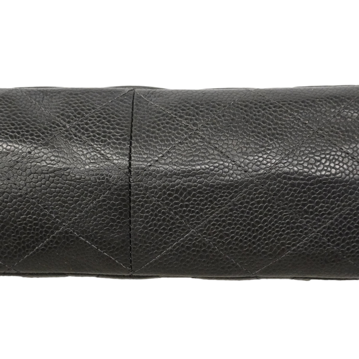 【6gd3797-h】シャネル ショルダーバッグ デカマトラッセ Wチェーン キャビアスキン ブラック シルバー金具【中古】レディース