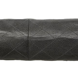 【6gd3797-h】シャネル ショルダーバッグ デカマトラッセ Wチェーン キャビアスキン ブラック シルバー金具【中古】レディース