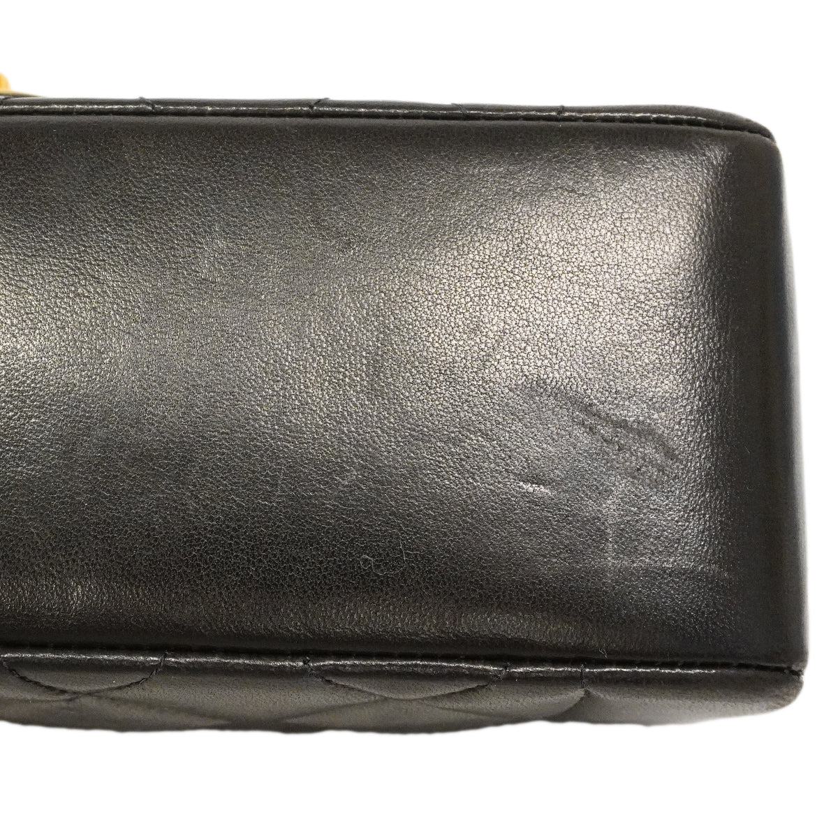 【6gd3802】シャネル ショルダーバッグ ダイアナ チェーンショルダー ラムスキン ブラック ゴールド金具【中古】レディース