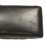【6gd3802】シャネル ショルダーバッグ ダイアナ チェーンショルダー ラムスキン ブラック ゴールド金具【中古】レディース