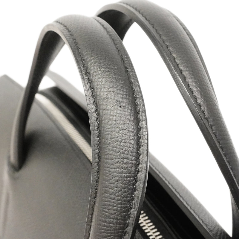【6gd3804】エルメス ブリーフケース シティホール38 ヴォーエプソン ブラック シルバー金具 X刻印【中古】メンズ
