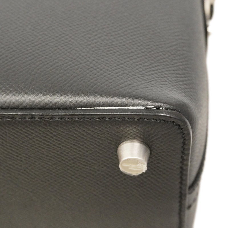 【6gd3804】エルメス ブリーフケース シティホール38 ヴォーエプソン ブラック シルバー金具 X刻印【中古】メンズ