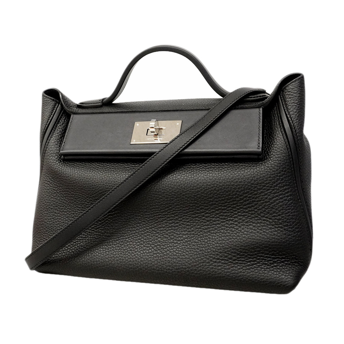 【6gd3805】エルメス ハンドバッグ ヴァンチャトル29 トゴ スイフト ブラック シルバー金具 U刻印 2wayバッグ【中古】レディース