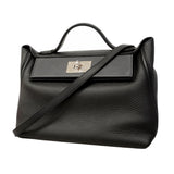 【6gd3805】エルメス ハンドバッグ ヴァンチャトル29 トゴ スイフト ブラック シルバー金具 U刻印 2wayバッグ【中古】レディース