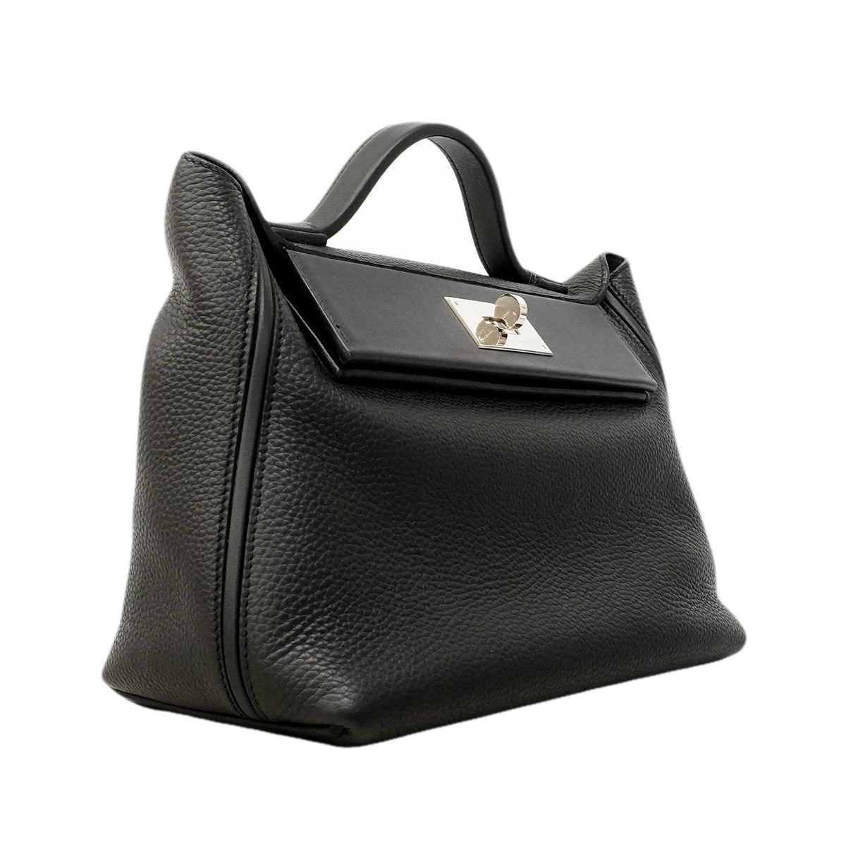 【6gd3805】エルメス ハンドバッグ ヴァンチャトル29 トゴ スイフト ブラック シルバー金具 U刻印 2wayバッグ【中古】レディース