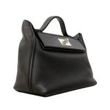 【6gd3805】エルメス ハンドバッグ ヴァンチャトル29 トゴ スイフト ブラック シルバー金具 U刻印 2wayバッグ【中古】レディース