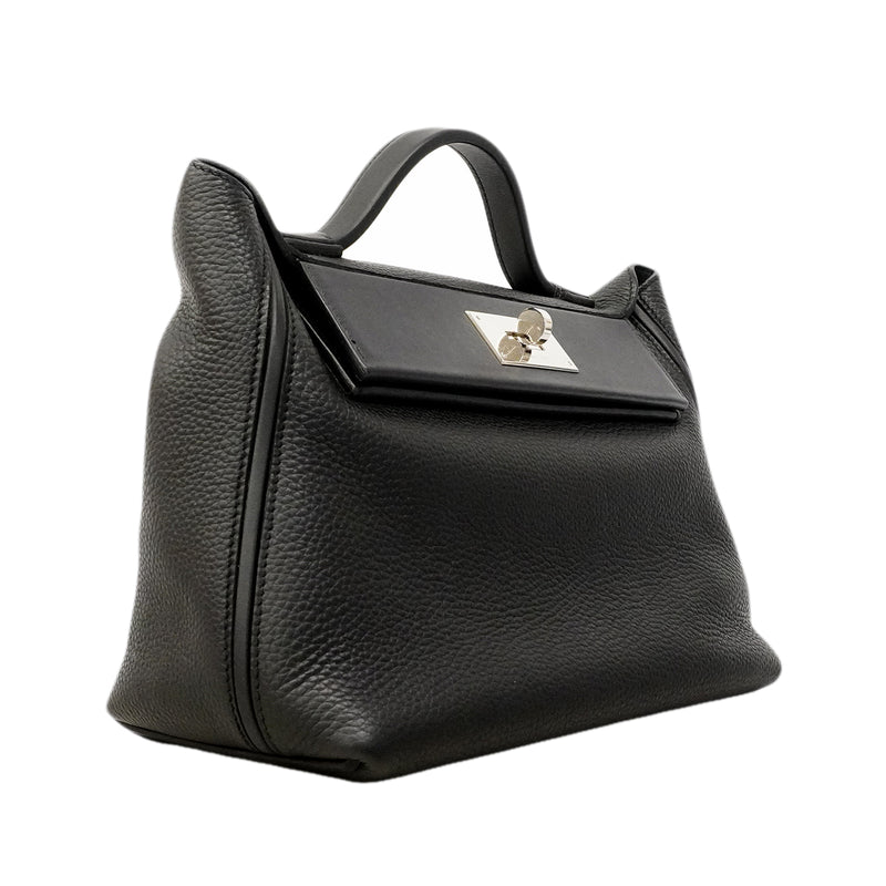 【6gd3805】エルメス ハンドバッグ ヴァンチャトル29 トゴ スイフト ブラック シルバー金具 U刻印 2wayバッグ【中古】レディース