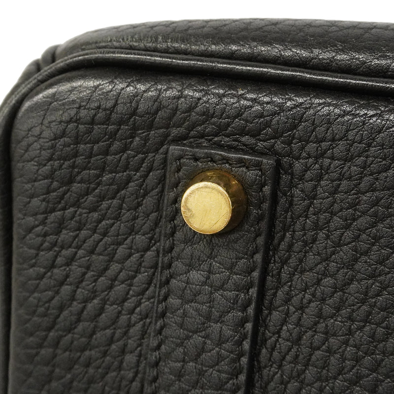 【6gd3807】エルメス ハンドバッグ バーキン35 アルデンヌ ブラック ゴールド金具 □E刻印【中古】レディース