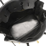 【6gd3807】エルメス ハンドバッグ バーキン35 アルデンヌ ブラック ゴールド金具 □E刻印【中古】レディース