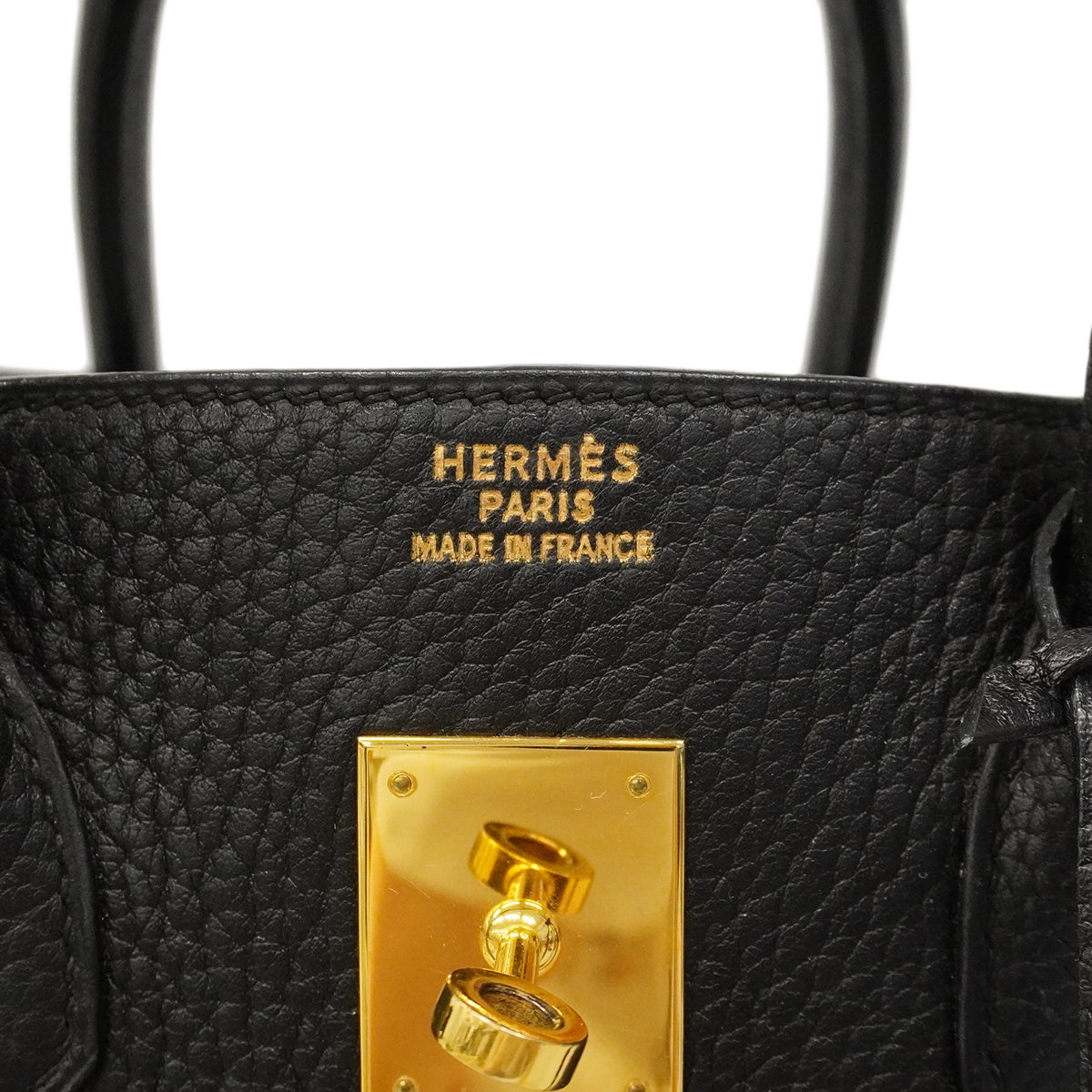 【6gd3807】エルメス ハンドバッグ バーキン35 アルデンヌ ブラック ゴールド金具 □E刻印【中古】レディース