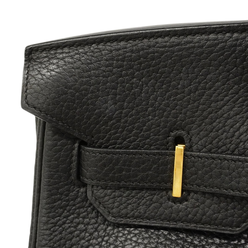 【6gd3807】エルメス ハンドバッグ バーキン35 アルデンヌ ブラック ゴールド金具 □E刻印【中古】レディース