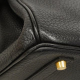 【6gd3807】エルメス ハンドバッグ バーキン35 アルデンヌ ブラック ゴールド金具 □E刻印【中古】レディース
