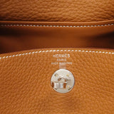 【6gd3810】エルメス ハンドバッグ リンディミニ トリヨンクレマンス ゴールド シルバー金具 K刻印 2wayバッグ【中古】レディース