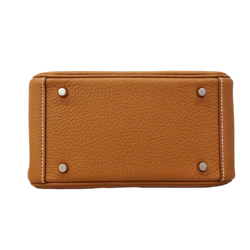 【6gd3810】エルメス ハンドバッグ リンディミニ トリヨンクレマンス ゴールド シルバー金具 K刻印 2wayバッグ【中古】レディース